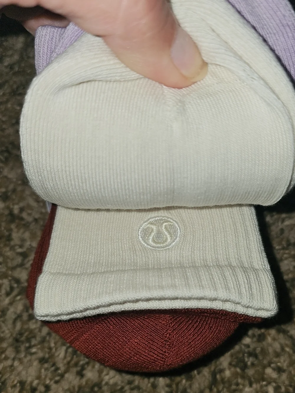 Lululemon Daily Essential Socks, 3 Pair!! Nwts, Large! LLAY/LTIV/CACH